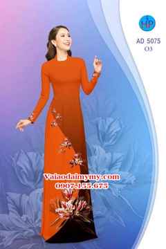 Vải áo dài Hoa in 3D AD 5075 31