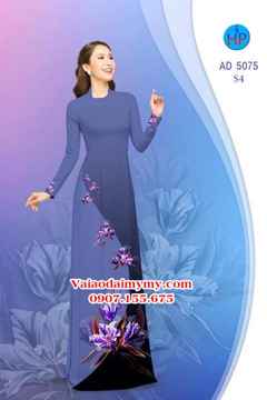 Vải áo dài Hoa in 3D AD 5075 35