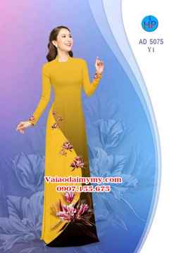 Vải áo dài Hoa in 3D AD 5075 34