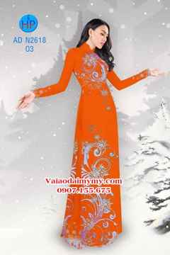 Vải áo dài Hoa tuyết AD N2618 35