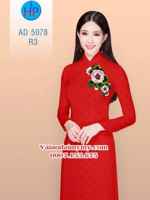Vải áo dài Hoa in 3D AD 5078