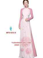 Vải áo dài hoa bồ công anh AD MTV 4372