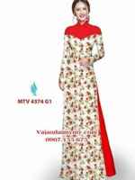 Vải áo dài hoa nhí cách điệu AD MTV 4374