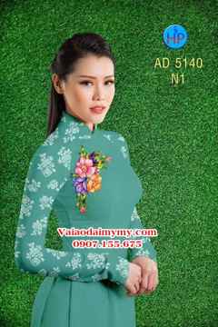 Vải áo dài Hoa in 3D AD 5140 35