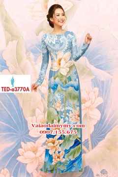 Vải áo dài hoa sen AD TED a3770 28