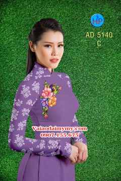 Vải áo dài Hoa in 3D AD 5140 32