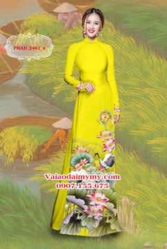 Vải áo dài hoa sen AD PHAD 2461 31