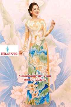 Vải áo dài hoa sen AD TED a3770 30
