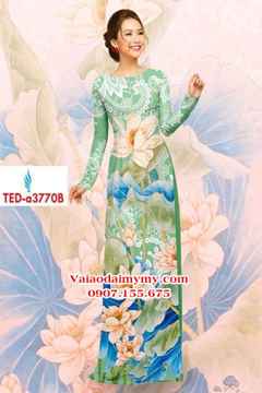 Vải áo dài hoa sen AD TED a3770 26
