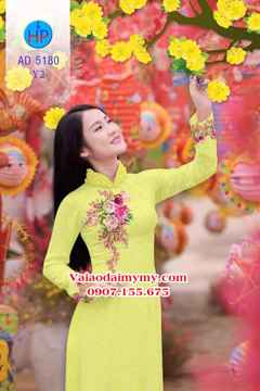 Vải áo dài Hoa in 3D AD 5180 27