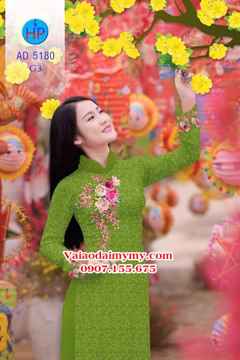 Vải áo dài Hoa in 3D AD 5180 30
