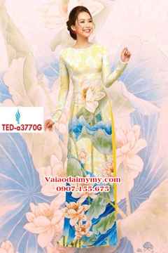 Vải áo dài hoa sen AD TED a3770 29