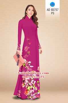 Vải áo dài Hoa in 3D AD B3757 32
