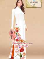 Vải áo dài Hoa poppy AD B3685