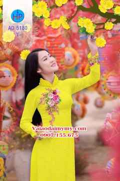 Vải áo dài Hoa in 3D AD 5180 28