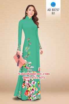 Vải áo dài Hoa in 3D AD B3757 35