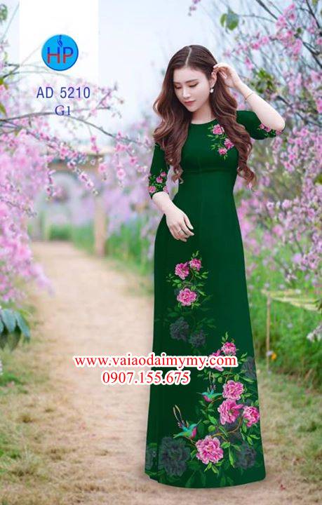 Vải áo dài Hoa và chim AD 5210 32