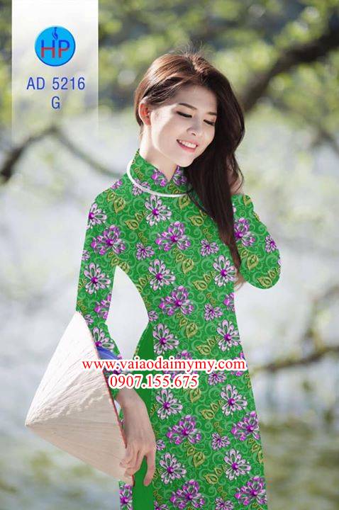 Vải áo dài Hoa đều siêu đẹp AD 5216 30