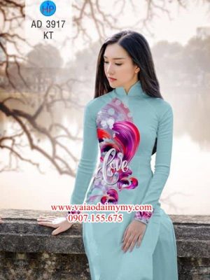 Vải áo dài Love love love AD 3917