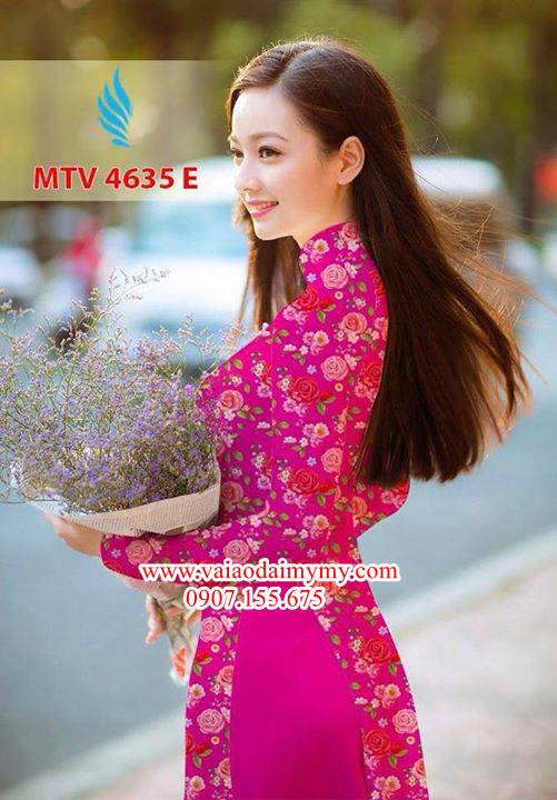 Vải áo dài hoa hồng đều AD MTV 4635 28