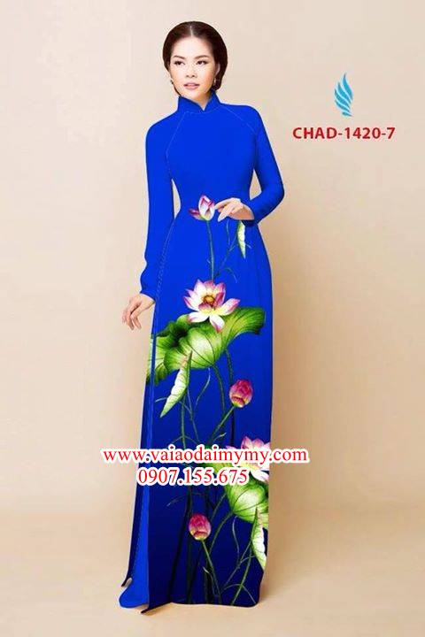 Vải áo dài hoa sen AD CHAD 1420 34