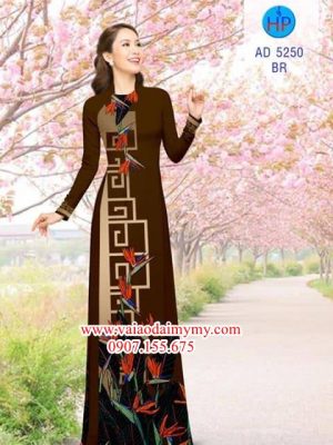Vải áo dài Hoa thiên điểu AD 5250