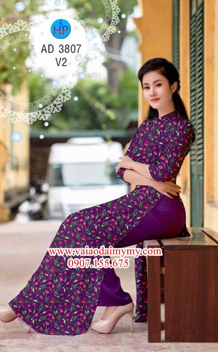 Vải áo dài Hoa nhỏ xinh AD 3807 34
