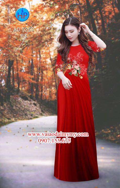 Vải áo dài Hoa hồng AD 5259 27