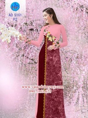Vải áo dài Hoa cẩm chướng AD 5161