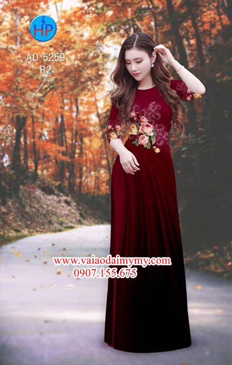 Vải áo dài Hoa hồng AD 5259 26