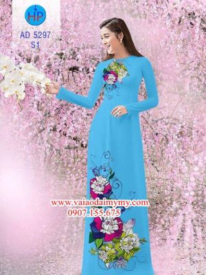 Vải áo dài Hoa in 3D AD 5297