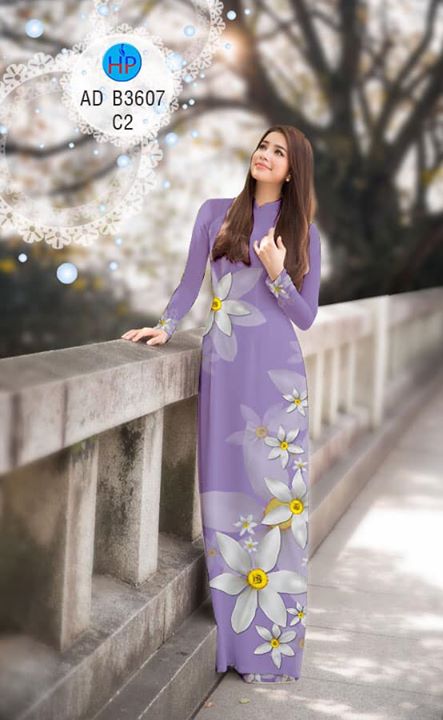 Vải áo dài Hoa in 3D AD B3607 30