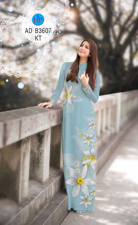Vải áo dài Hoa in 3D AD B3607 28