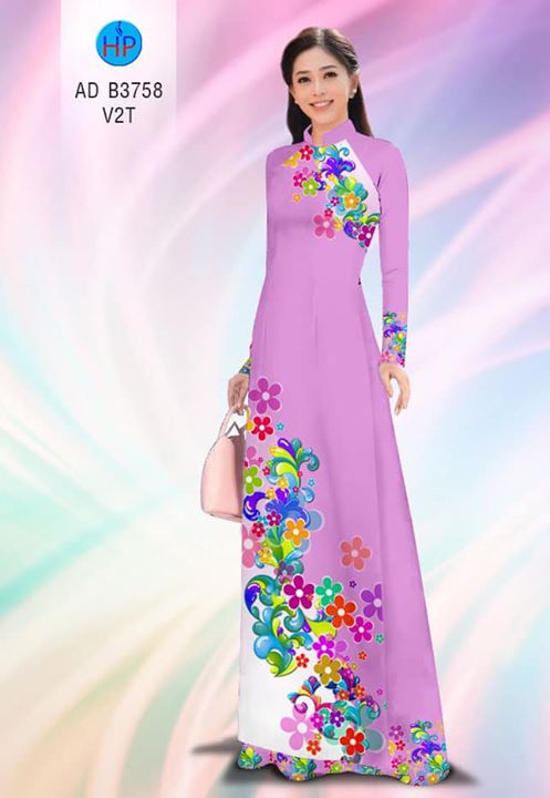 Vải áo dài Hoa in 3D AD B3758 28