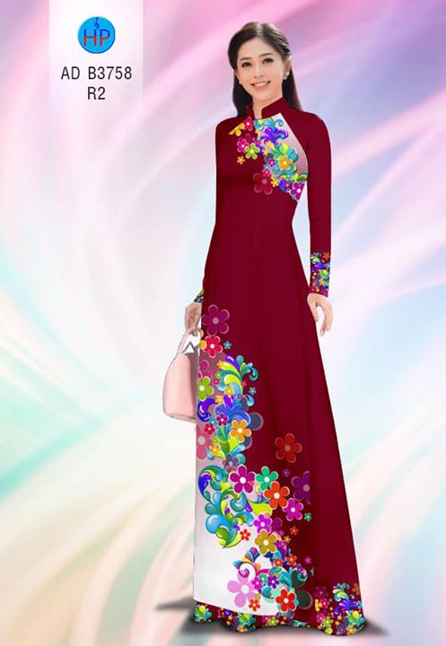 Vải áo dài Hoa in 3D AD B3758 27