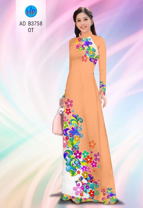 Vải áo dài Hoa in 3D AD B3758 36