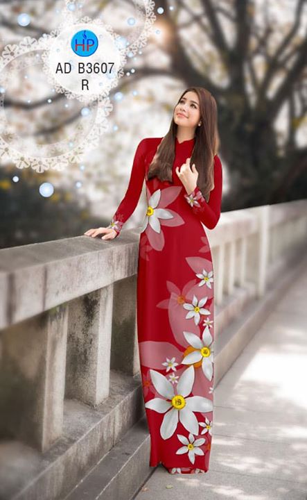 Vải áo dài Hoa in 3D AD B3607 35