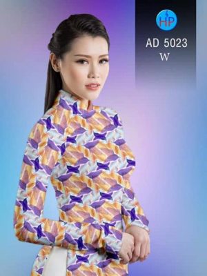 Vải áo dài Những cánh lông vũ AD 5023