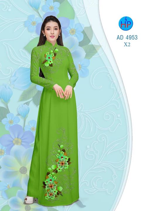 Vải áo dài Hoa in 3D AD 4953 30