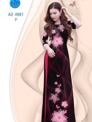 Vải áo dài Hoa ảo 3D AD 4981