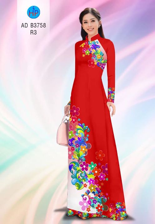 Vải áo dài Hoa in 3D AD B3758 30