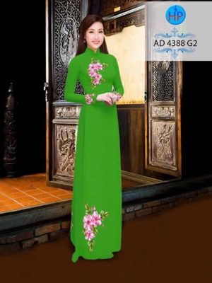 Vải áo dài Hoa in 3D AD 4388