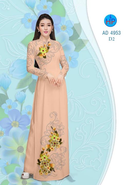 Vải áo dài Hoa in 3D AD 4953 26