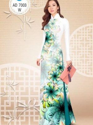 Vải áo dài Hoa ảo 3D đẹp lung linh AD 7003