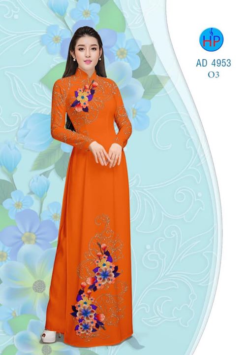Vải áo dài Hoa in 3D AD 4953 32