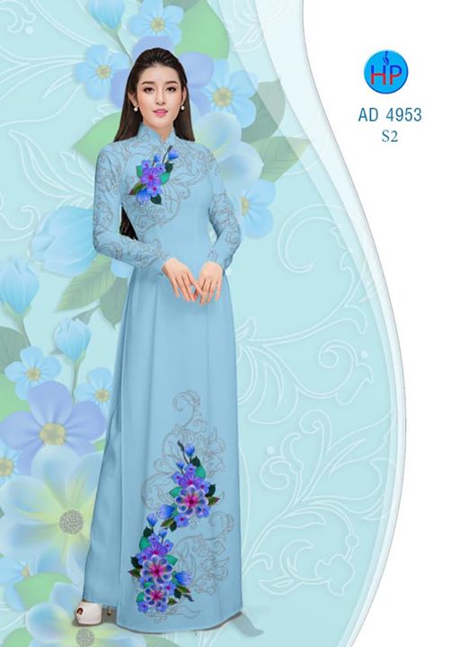 Vải áo dài Hoa in 3D AD 4953 36