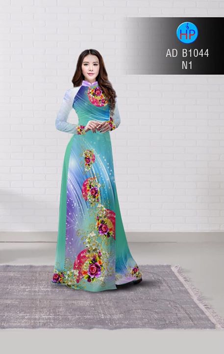 Vải áo dài Hoa hồng AD B1044 29