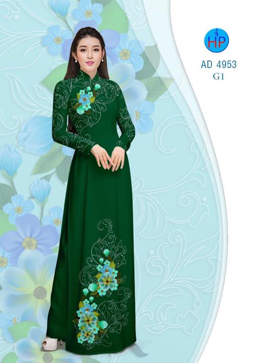 Vải áo dài Hoa in 3D AD 4953 27