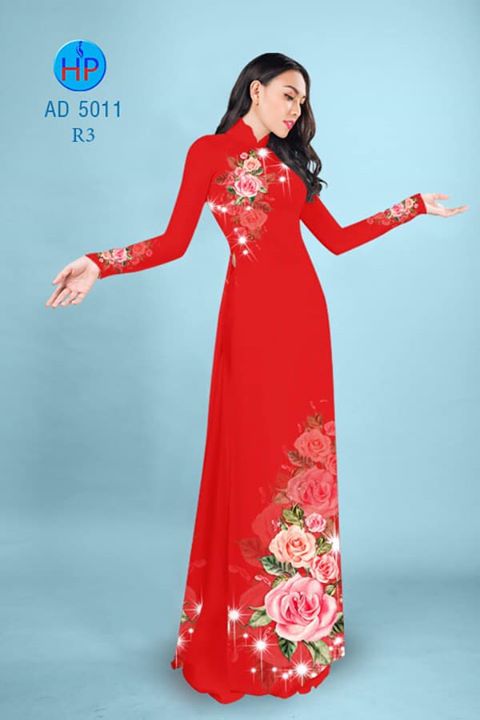 Vải áo dài Hoa hồng AD 5011 36