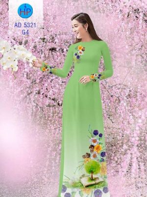 Vải áo dài Hoa in 3D AD 5321